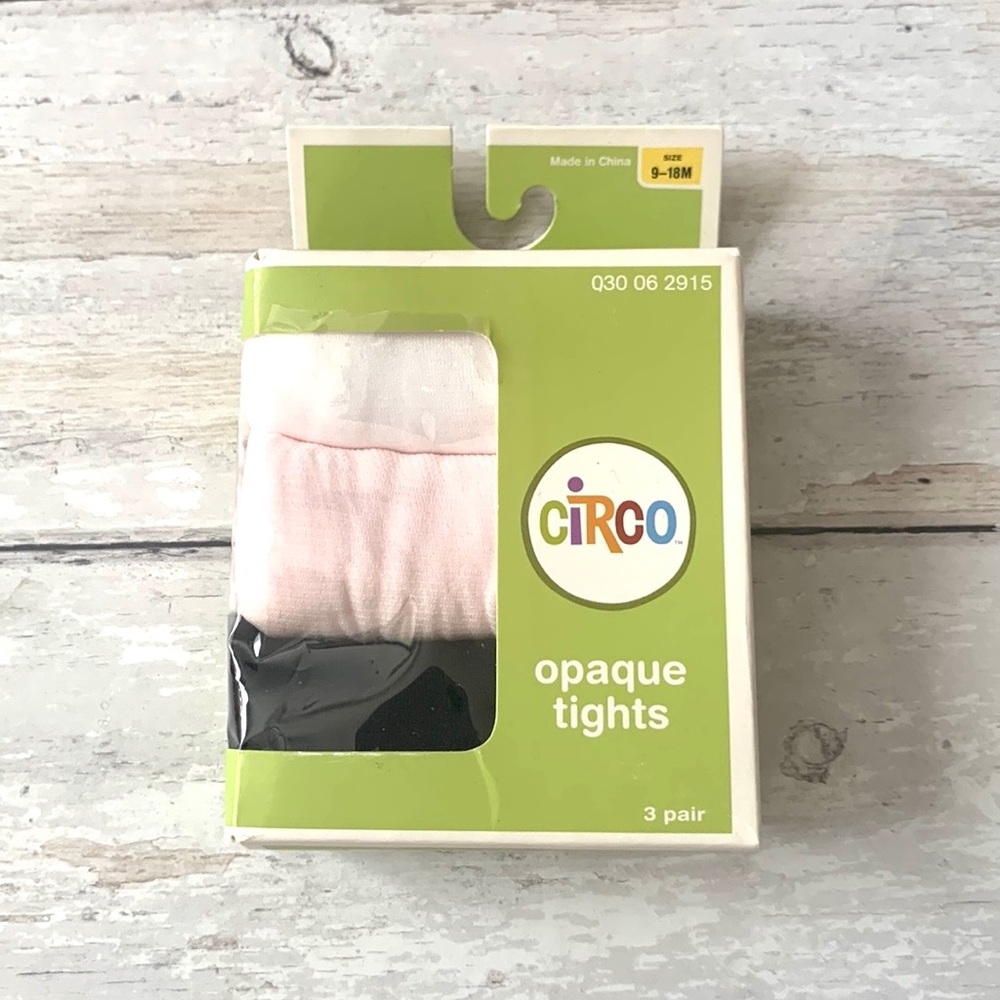 Baby Girl Tights Set 9-18m Pack of 3 Pink White Black NWT 9m 12m 18m Brand NEW